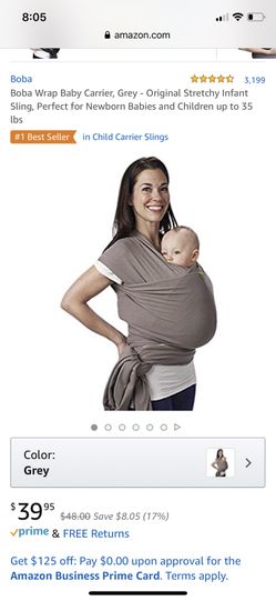 Boba Wrap Baby Carrier, Grey
