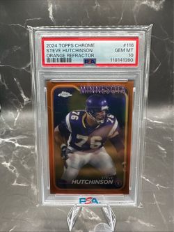 2024 Topps Chrome Steve Hutchinson Orange Refractor PSA 10