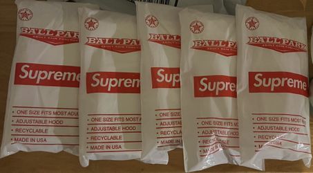 Supreme Box Logo Ball Park Poncho Adjustable Hood New Sealed 