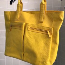 Neiman Marcus Faux Leather Tote / Beach Bag