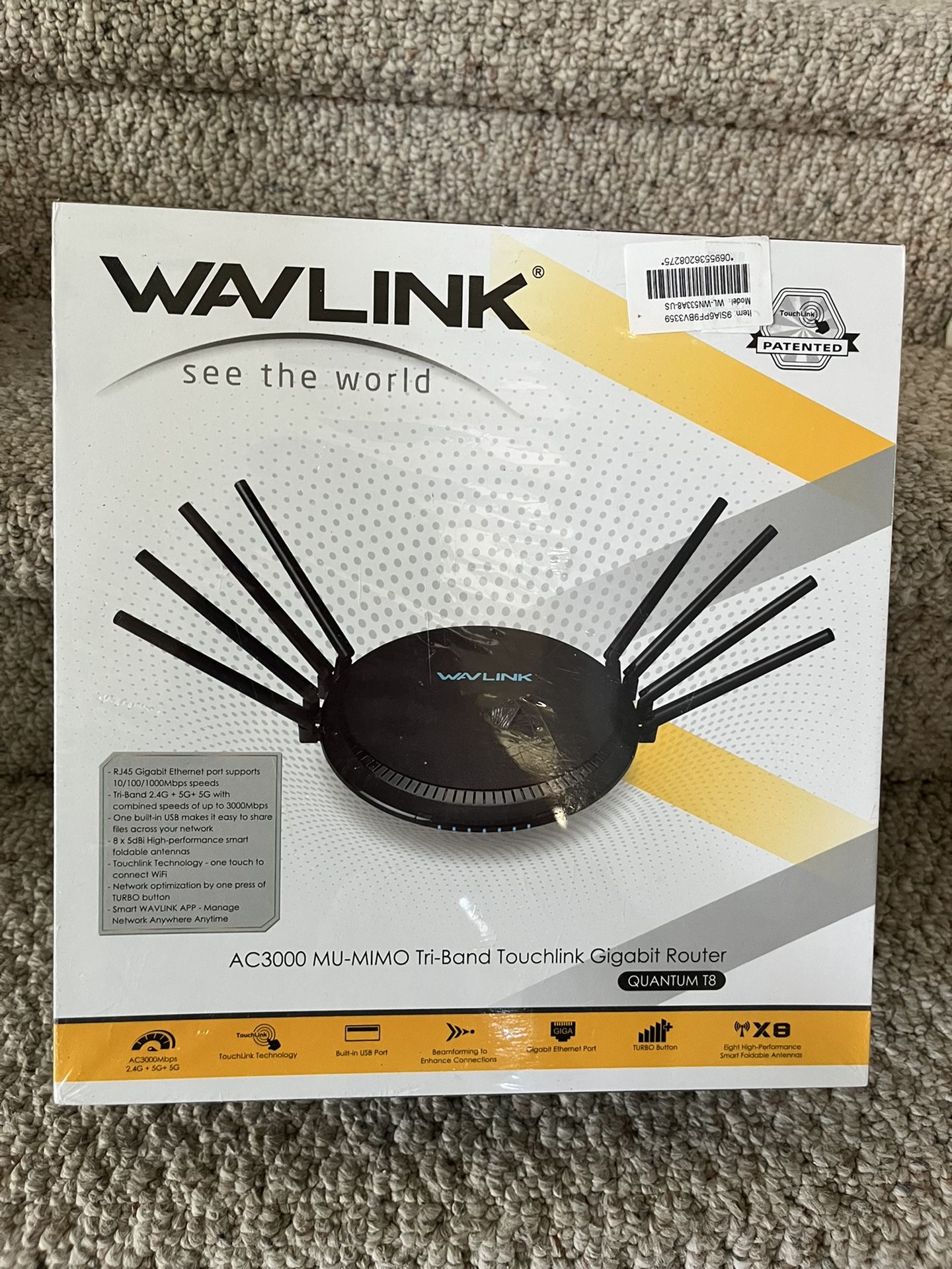 Wavlink  AC 3000 MU-MIMO Tri-Bans Touchlink Gigabit Router