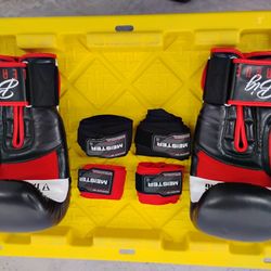 Title XXL Leather Big League Boxing Gloves & Wraps