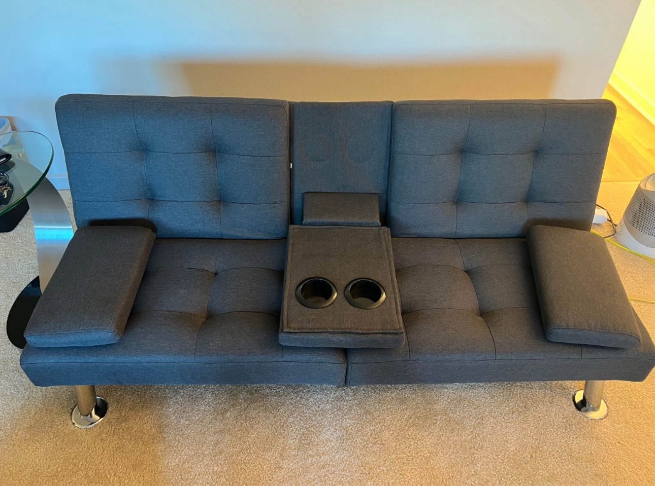 Grey Futon / Couch (Delivery Available)