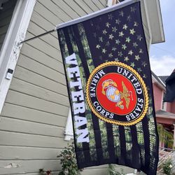 Marine Corps Veteran Flag Size 3ftx5ft 