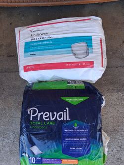 !! 2 Packs Of Adult  Diapers Size Large