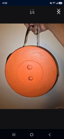 Plastic Orange Telescopic  Stool