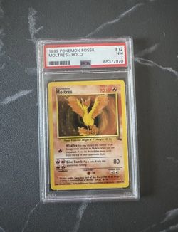 🔥 Moltres Holo PSA 7 #12 (Fossil Set 1999) 🔥