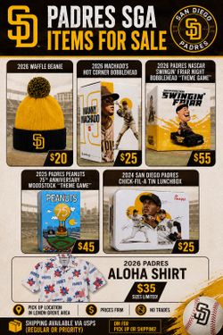 ⚾️ San Diego Padres SGA Items for Sale ⚾️