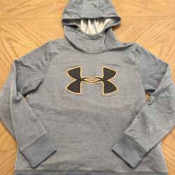 Under Armour Cold Gear Women's Loose Size medium Gray Hoodie Sweatshirt