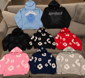 Sp5der & Denim Tears Hoodies Bundle – 8 Pieces