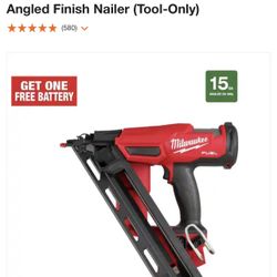 Milwaukee M18 FUEL 18-Volt Lithium-Ion Brushless Cordless Gen II 15-Gauge Angled Finish Nailer (Tool-Only) (