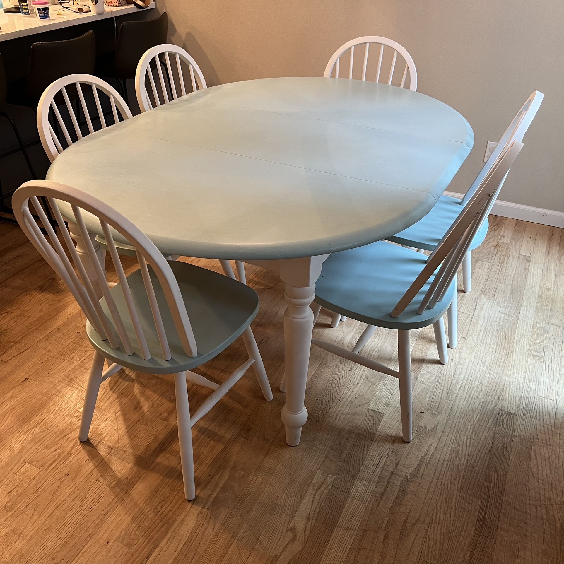 Solid Wood Dining Table + 6 Chairs