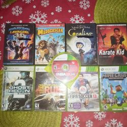 Xbox 360 games & a few Movies 