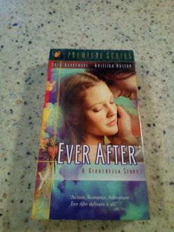 Vintage vhs video tape/ ever after/ a Cinderella story/ drew barrymore/ Angelica Huston/premiere series