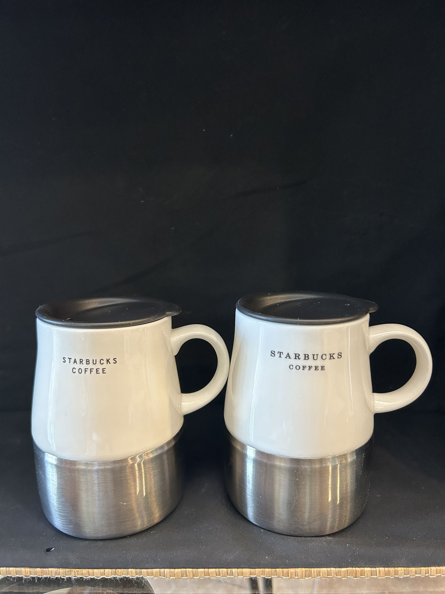 Vintage Starbucks Coffee Mugs With Lid ( Price For Pair)