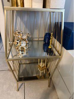 Gold side table