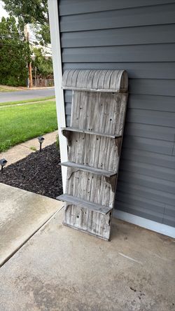 Handcrafted Three Tier Rustic Hanging Wall Shelf Wooden