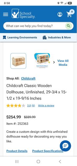 Childcare wooden dollhouse