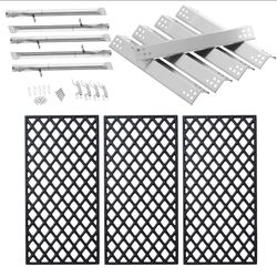 GR-MM-00 Grill Replacement Parts for Members Mark 5 Burner Grill Grates Replacement GRMM00 Flame Tamer Burners 614714 Rankam Grill Repla