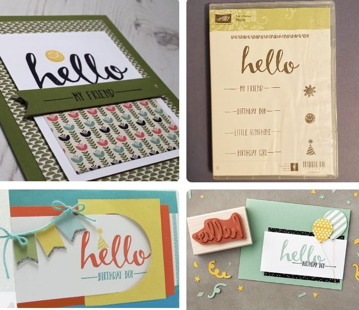Stampin Up 9pc Hello Sentiments