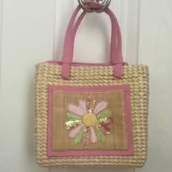 Pink Corn Husk Women’s Purse 