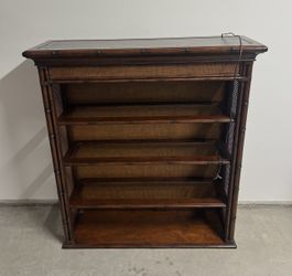 Solid Wood Lighted Display Cabinet – Heavy Duty, Great Condition