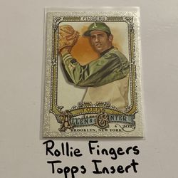 Rollie Fingers Oakland A’s Hall of Fame Pitcher Topps Short Print Insert Card. SP328. 