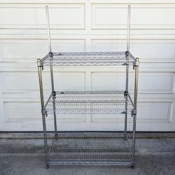 Authentic Metro 24" x 36" three tier chrome metal wire shelf storage rack utility shelving unit