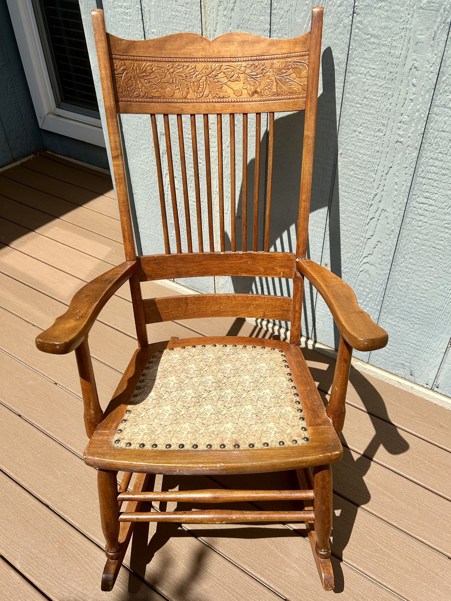 Vintage Solid Oak Rocking Chair $30 OBO