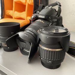 Nikon D5100 with Lens and Accessories. 