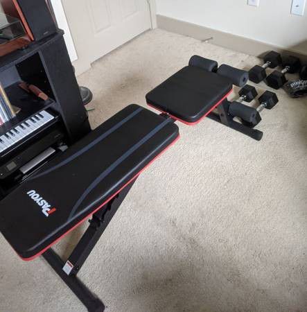 PASYOU Adjustable Workout Bench (WEIGHTS NOT INCLUDED)