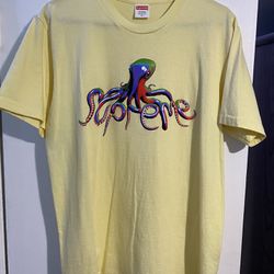 Supreme Tentacles Pale Yellow Tee Size M
