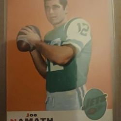 Super Nice 1969 Topps Joe Namath #100 Card In Excellent Condition 