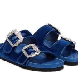 Manolo Blahnik X Birkenstock in Blue