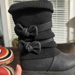 Lil Girls Black Boots