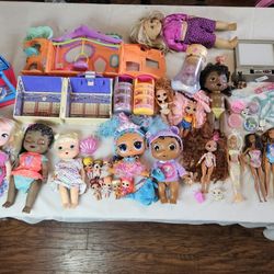 37 Different  Dolls, From LOL To AMERICAN GIRL DOLL,BABY ALIVE AND BARBIE