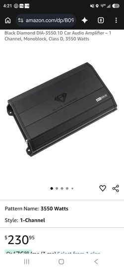 Black Diamond DIA-3550.1D Monoblock Car Amplifier