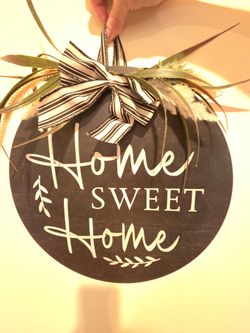 Home Sweet Home Round Door Sign