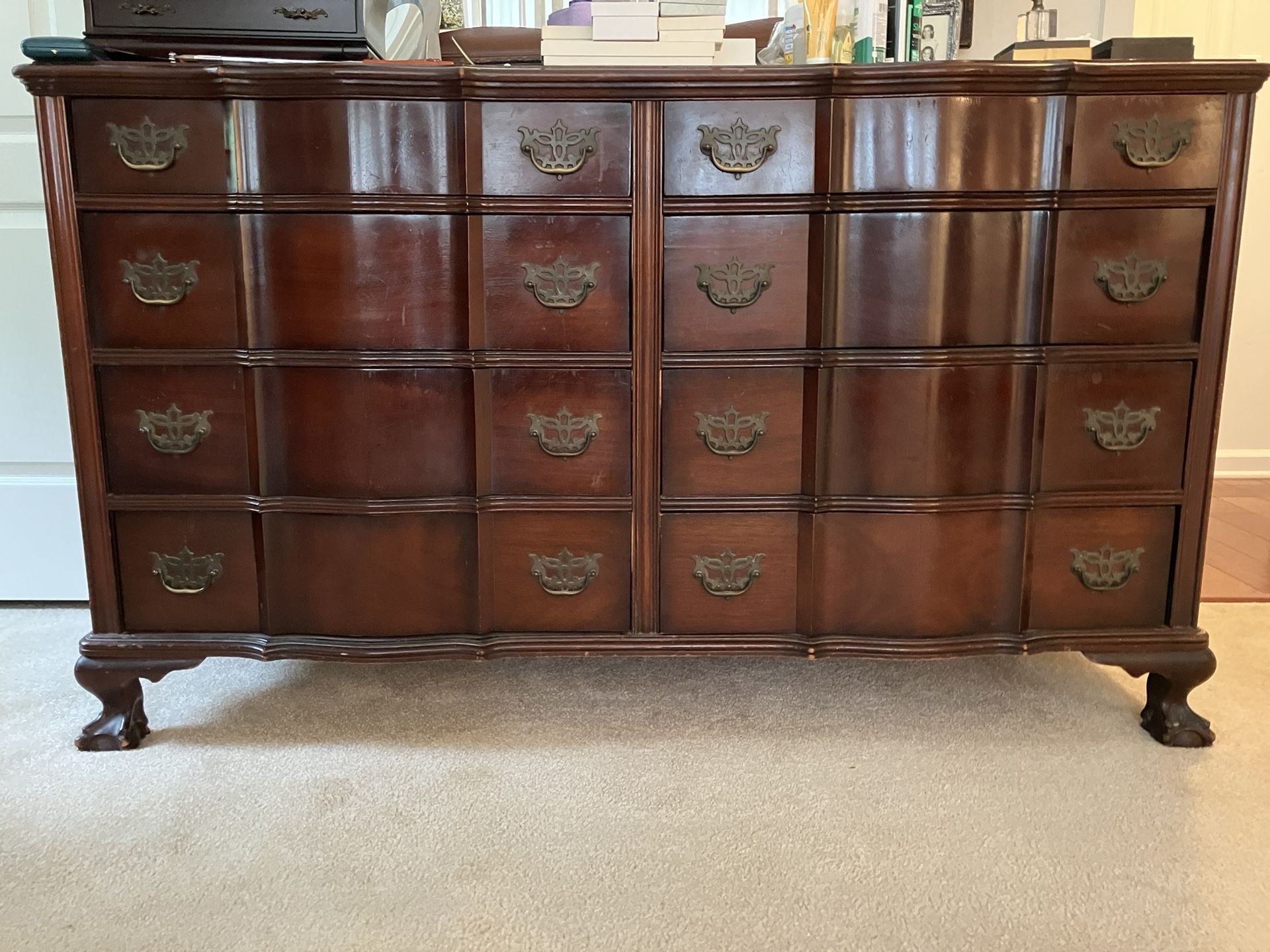 Three Piece Vintage Wooden Bedroom Set