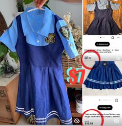 $7 Girls Police 👮‍♀️Officer uniform police 👮‍♀️ size M in mint condition