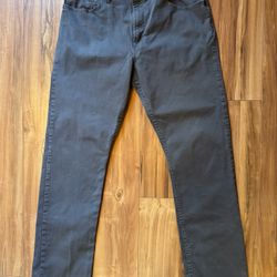 Wrangler Mens Gray Straight Fit FLEX Stretch Jeans Size 34 x 32 EUC