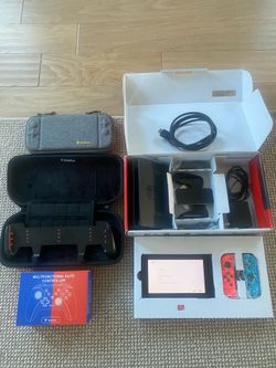 Nintendo Switch 1 with added accessories