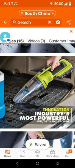 RyobiONE+ 18V Wet/dry hand Vacuum