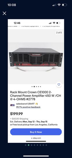 Crown CE1000 & 341 Dual 15 Band EQ 