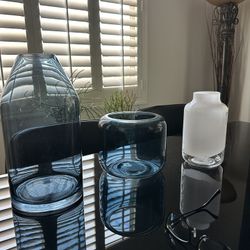 Glass vases set (3) - only $40 (was $85 original)