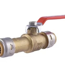 SharkBite Max 3/4 in. Brass Push-to-Connect Slip Ball Valve