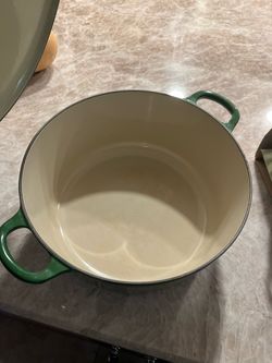 Green Enameled Cast Iron Dutch Oven