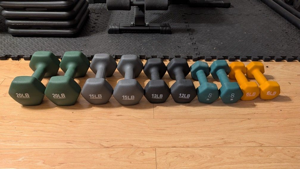 Rubberized Dumbbells Weights