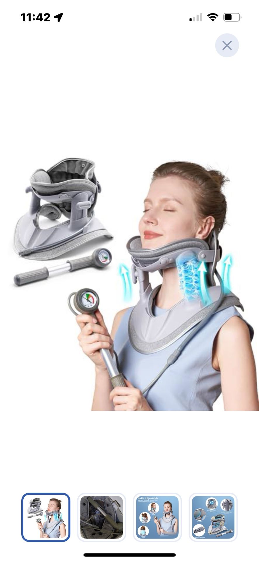 “New”Cervical Neck Traction Device (3power Traction,8 Airbag Support)w/air Pump(retail$129)