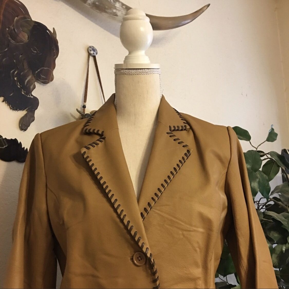 Metro Style western style leather jacket NWOT 8